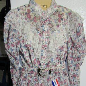 Country Charm Outfit Western Collection Lace 3tier Broomkstick Ultra Sheer